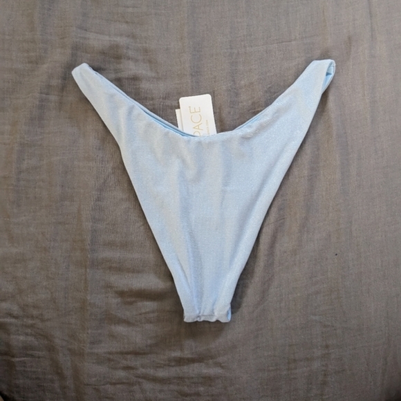 L*Space Ringo Cabana Bikini Set Sky Blue Shimmer - Picture 9 of 10